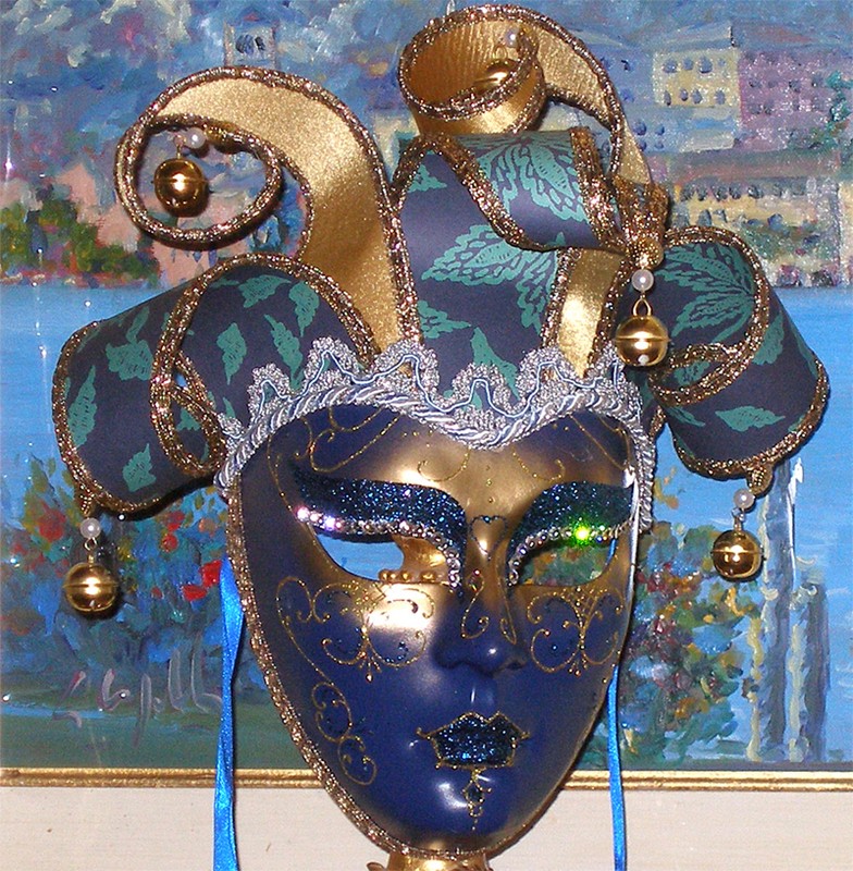 AUTHENTIC VENETIAN MASK, SWAROVSKI CRYSTALS, ORIGINAL, FREE EXPRESS ...