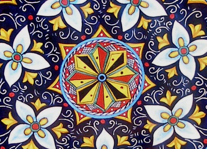 DERUTA POTTERY GEOMETRICO VARIO PLATTER  